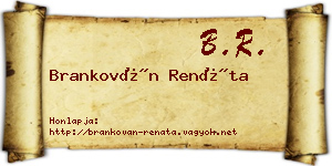 Brankován Renáta névjegykártya