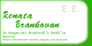 renata brankovan business card
